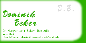 dominik beker business card